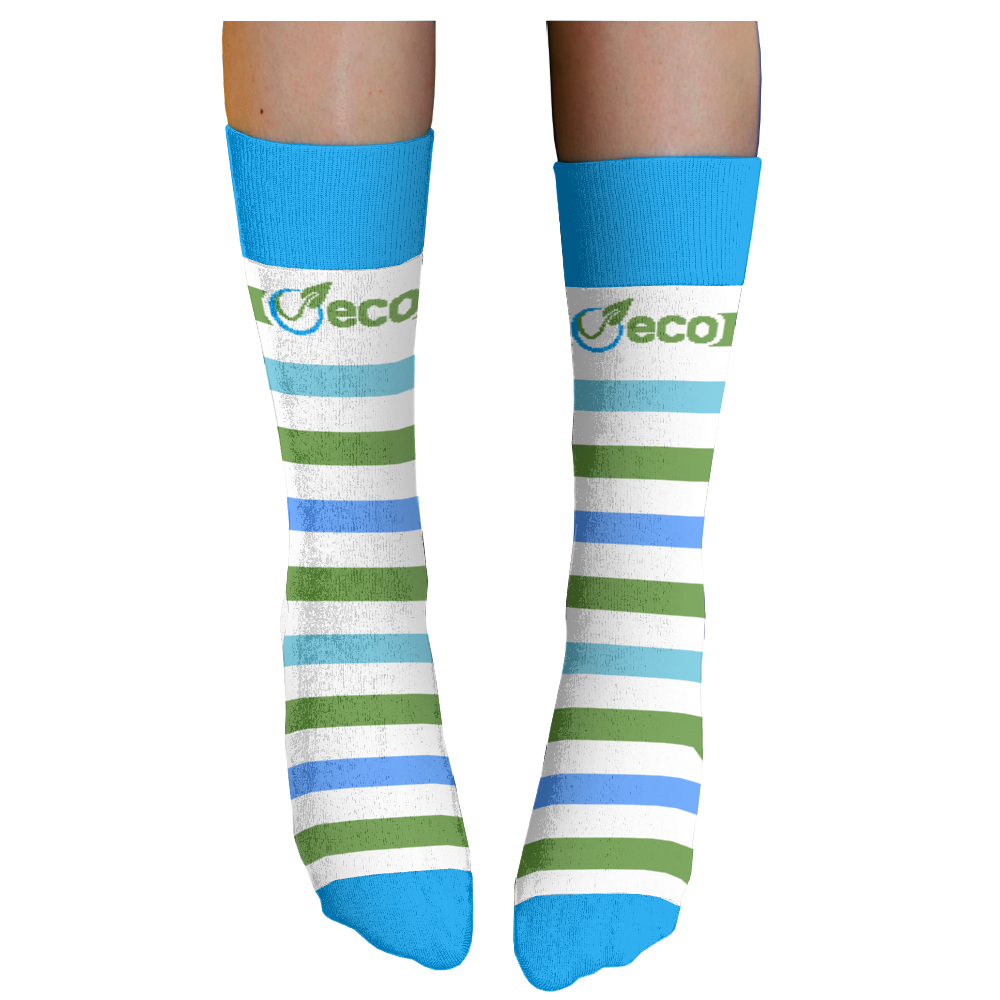 Custom Cotton Crew Socks USA Made Eco Promotional Products